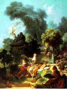 Jean-Honore Fragonard The Lover Crowned France oil painting artist